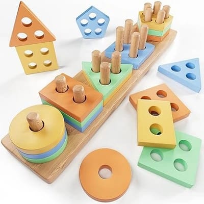 KmmiFF wooden first shape sorter