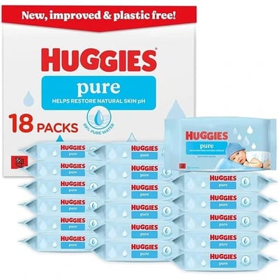 Huggies Pure Plastic Free baby wipes