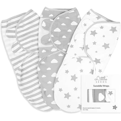 Little Seeds 3-pack baby swaddle blanket wraps