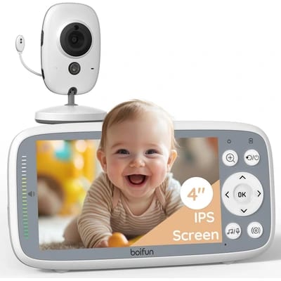 BOIFUN 4-inch Non-Wi-Fi Video Baby Monitor