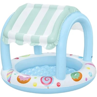 Bestway Sweet Shop compact canopy paddling pool