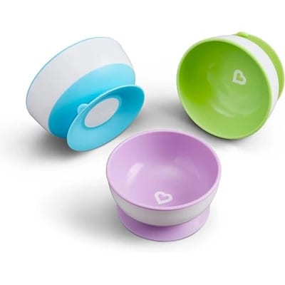 Munchkin Stay Put baby suction bowl set